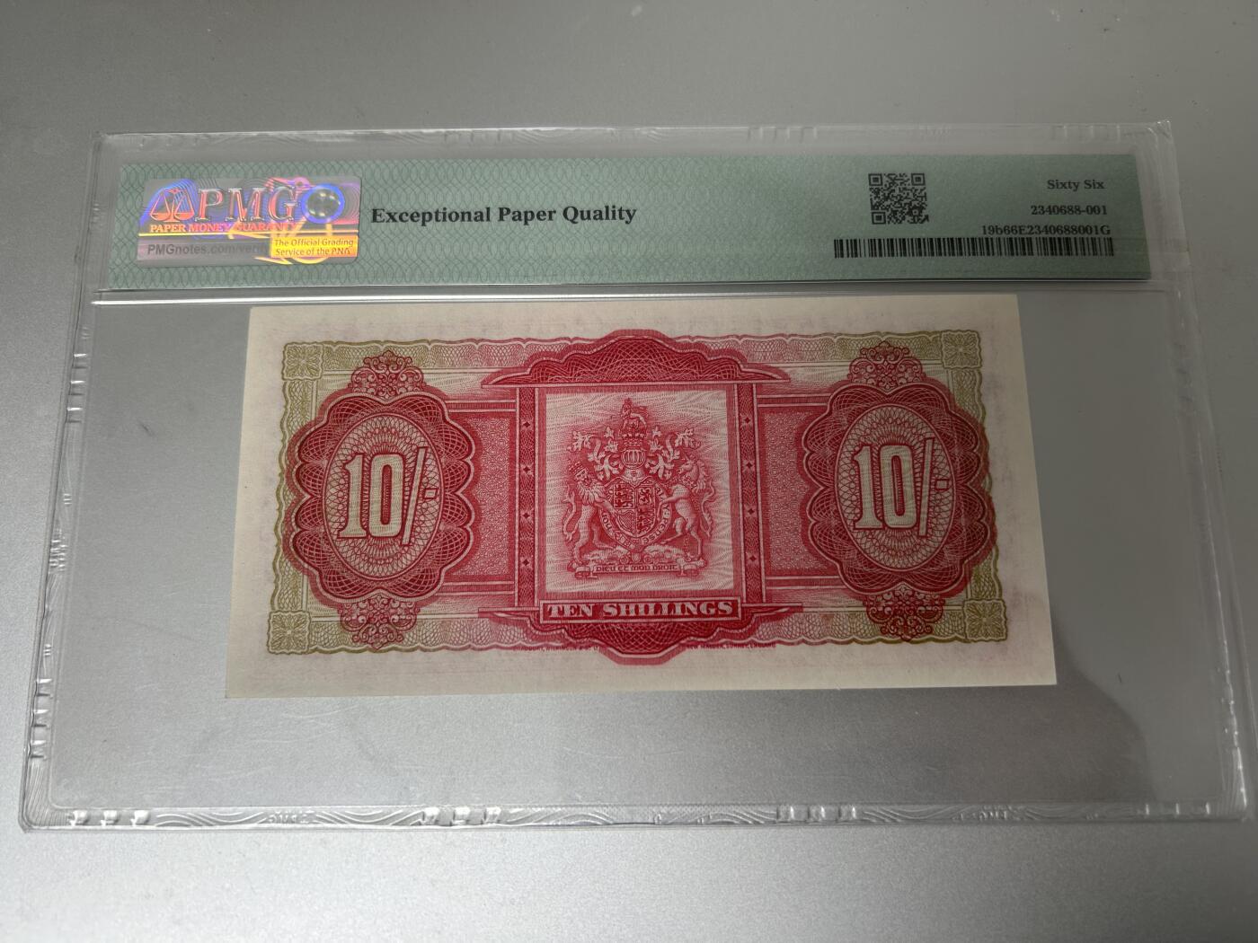 收藏联盟Quantum Auction 第407期拍卖 @征集拍品 长期供货可享分佣福利  1957年百慕大10先令 PMG66E
