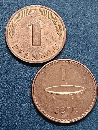 吉祥压岁钱外国硬币第55场 德斐一组两枚