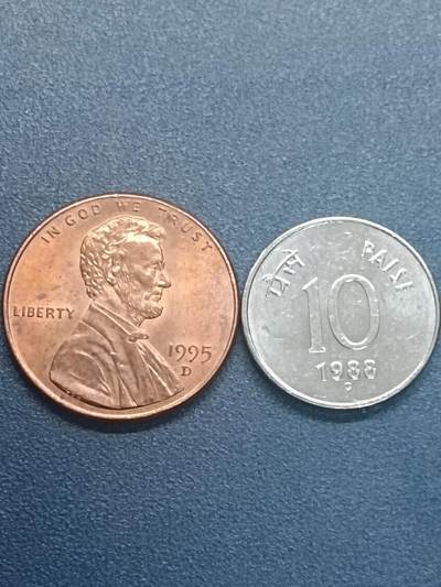 吉祥压岁钱外国硬币第55场 美印一组两枚