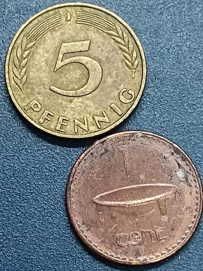 吉祥压岁钱外国硬币第55场 德斐一组两枚