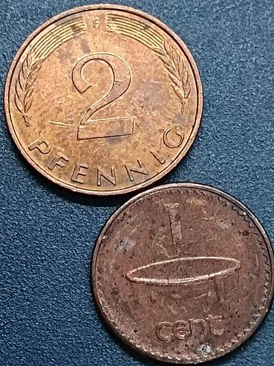 吉祥压岁钱外国硬币第55场 德斐一组两枚