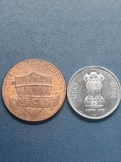 吉祥压岁钱外国硬币第55场 美印一组两枚