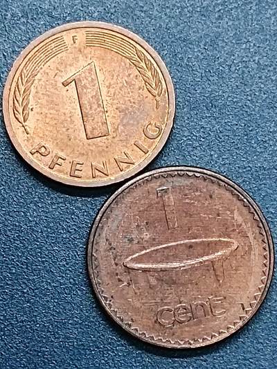 吉祥压岁钱外国硬币第55场 德斐一组两枚