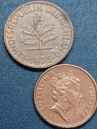 吉祥压岁钱外国硬币第55场 德斐一组两枚