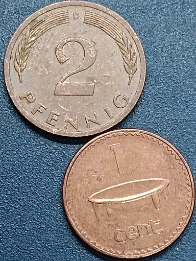 吉祥压岁钱外国硬币第55场 德斐一组两枚