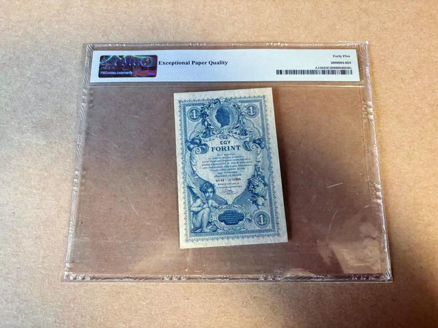 【Blue Auction】✨世界纸币精拍第616期【精】 【百年风云】奥地利 1888年1盾 小天使 PMG45EPQ 原票少见