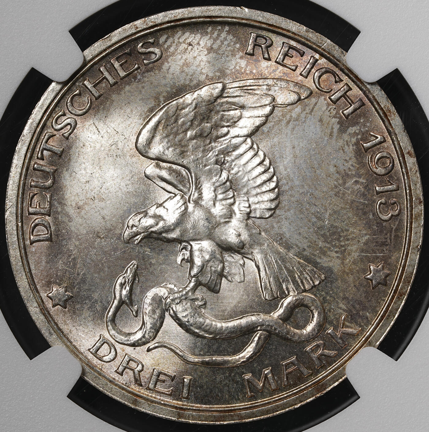修遠堂世界钱币第五十七期 NGC MS65 1913年普鲁士战胜拿破仑百年纪念3马克银币