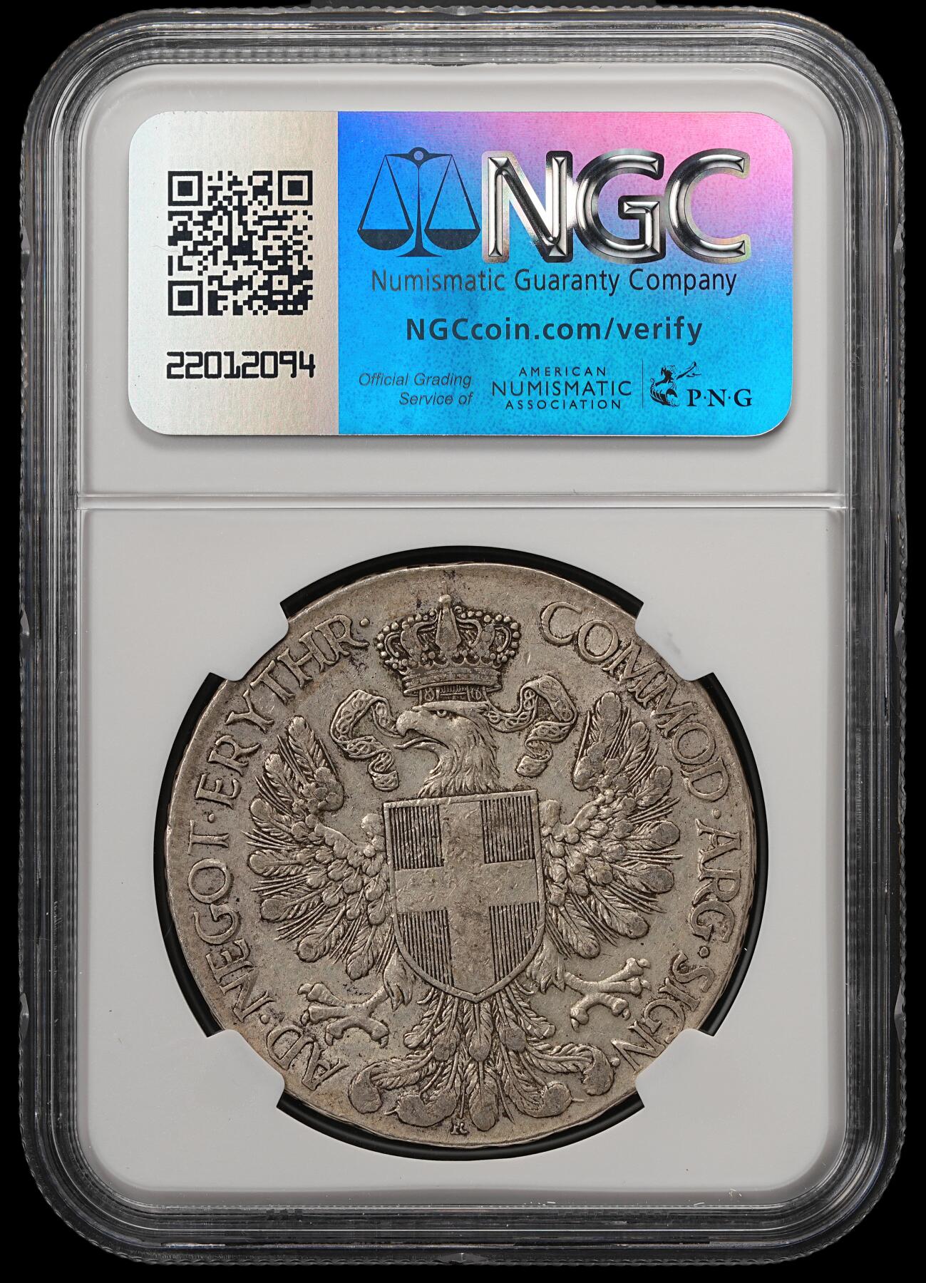 修遠堂世界钱币第五十七期 NGC AU50 1918年意属厄立特里亚1泰勒大银币