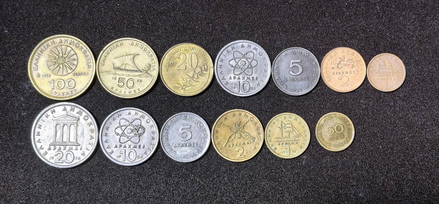 北京马甸外国币专卖第134期，外国非贵金属纪念币，流通币专场，陆续上拍，欢迎关注 希腊2个版