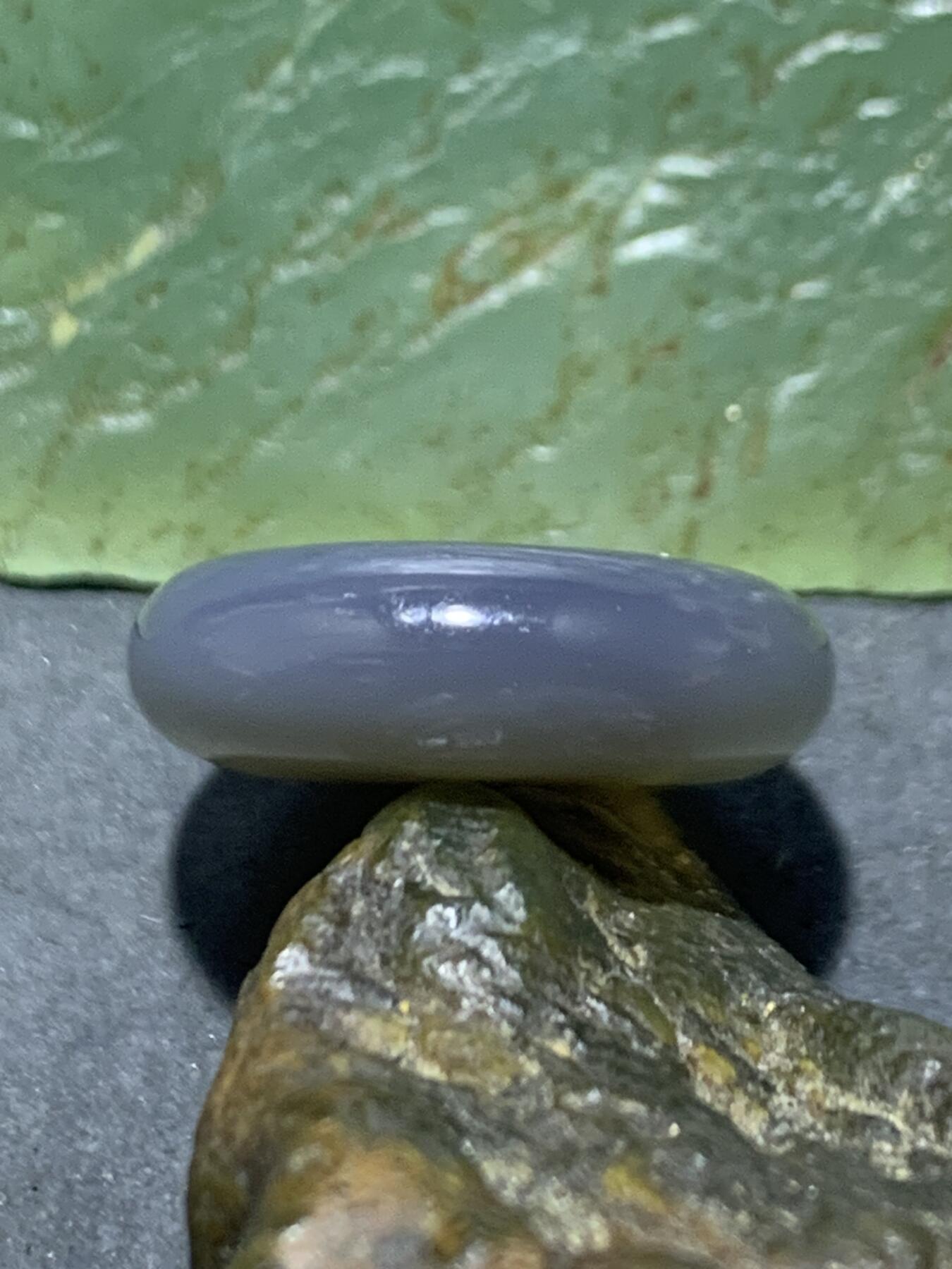 精美冰透高玉化黑玛瑙戒面一个