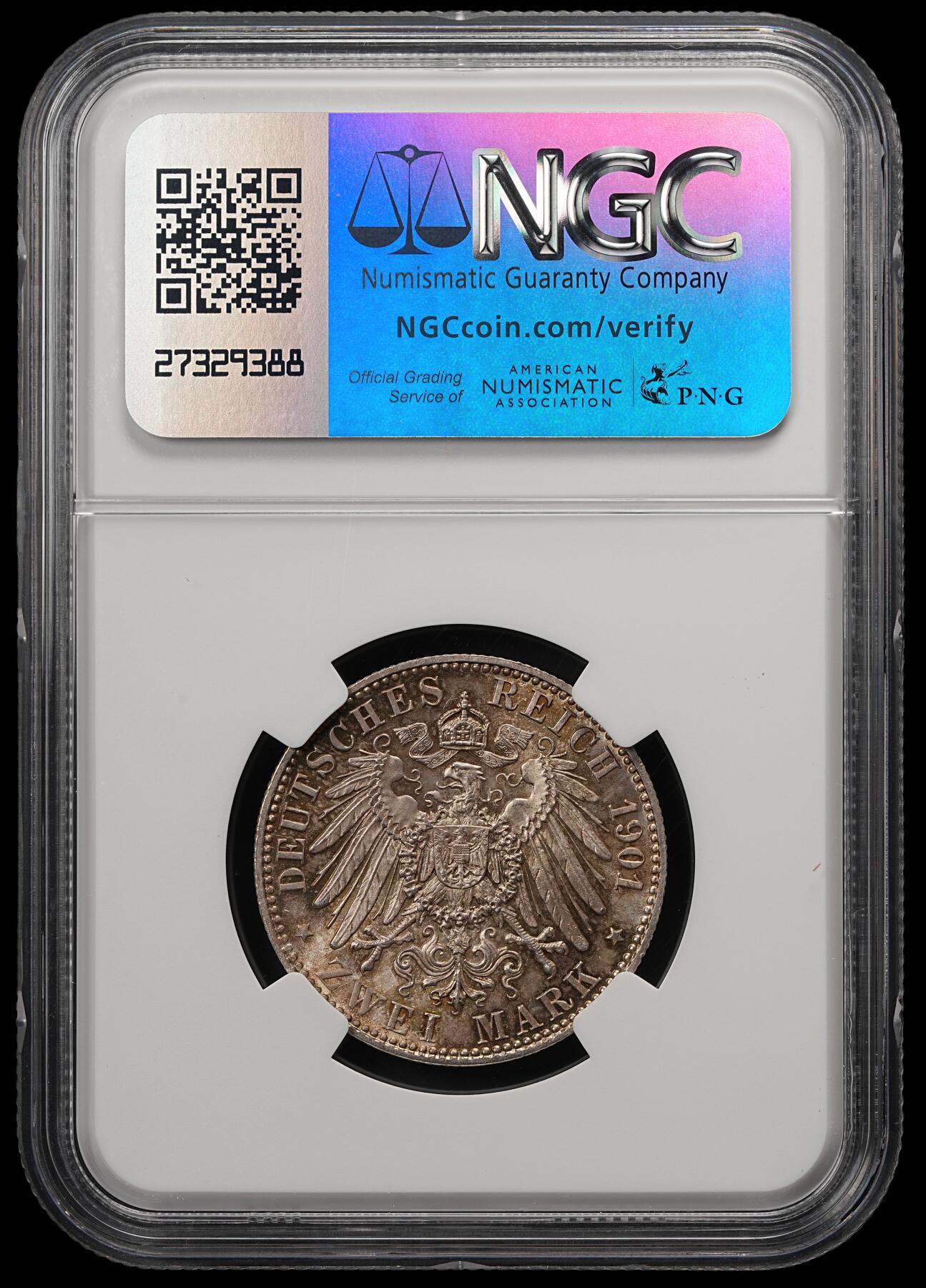 修遠堂世界钱币第五十七期 NGC MS64 1901年普鲁士建国200周年2马克银币