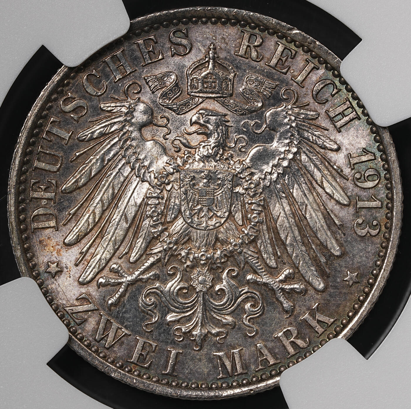 修遠堂世界钱币第五十七期 NGC MS64 1913年威廉二世执政25周年纪念2马克银币