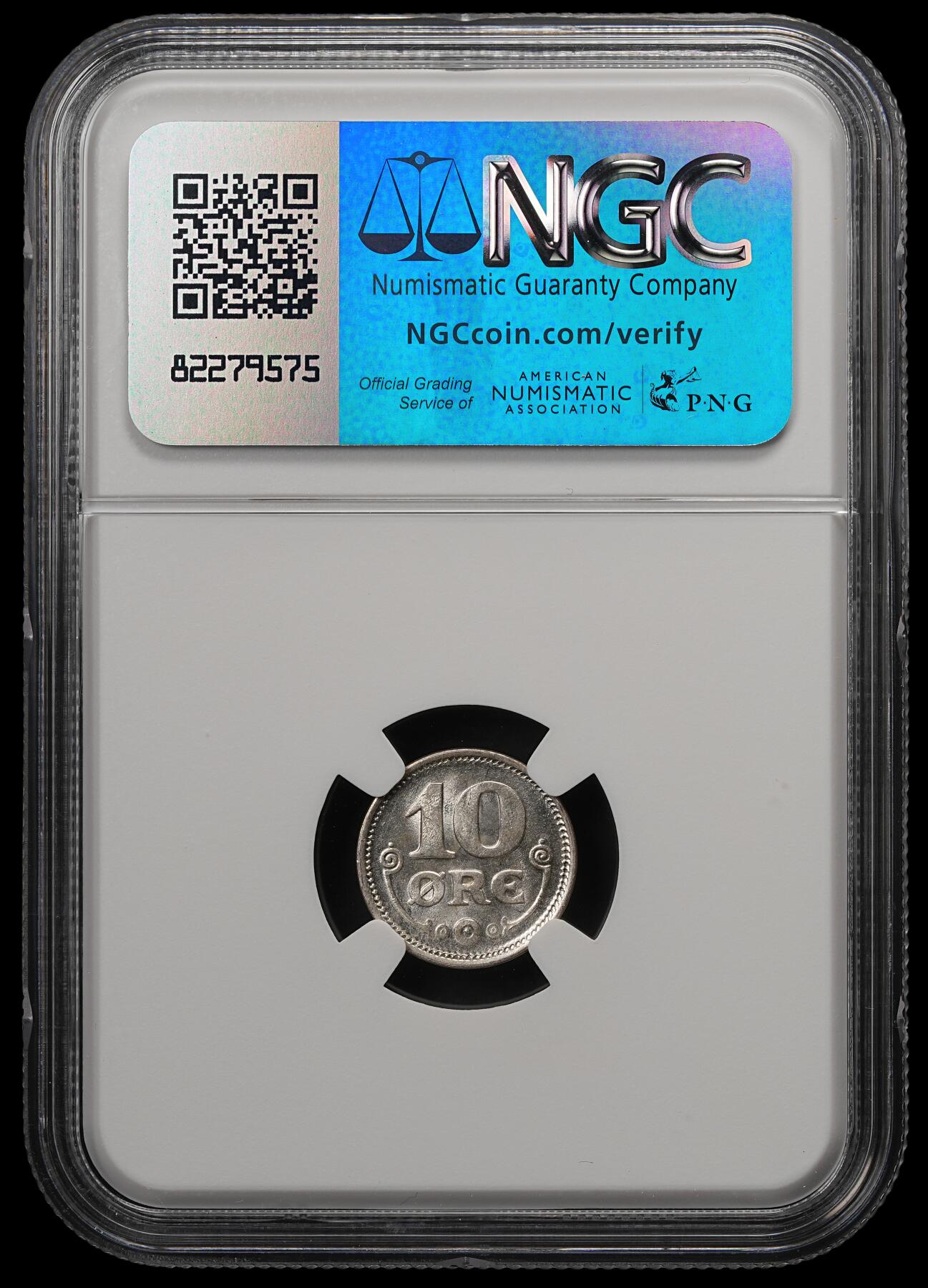 修遠堂世界钱币第五十七期 NGC MS65 1919丹麦10欧尔银币