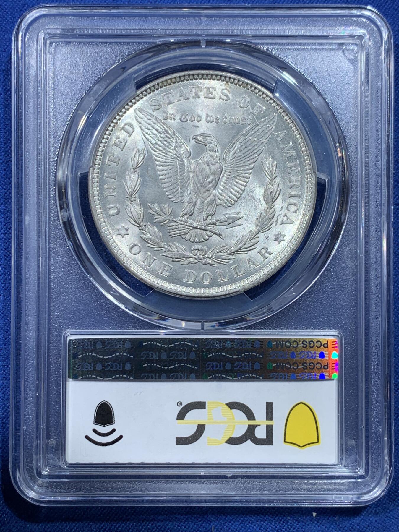 《竞宝斋》第352场 周日，周一 2场连拍 （全场包邮） PCGS MS64 美国1921年1美元摩根银币，品相如图