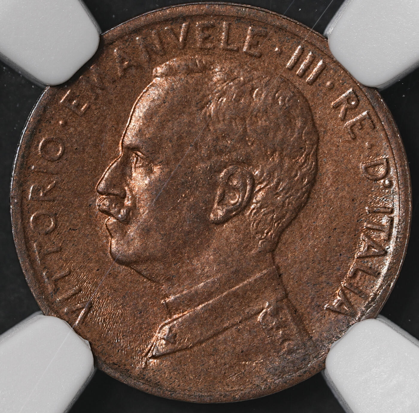 修遠堂世界钱币第五十七期 NGC MS64RB 1909年意大利1分铜币