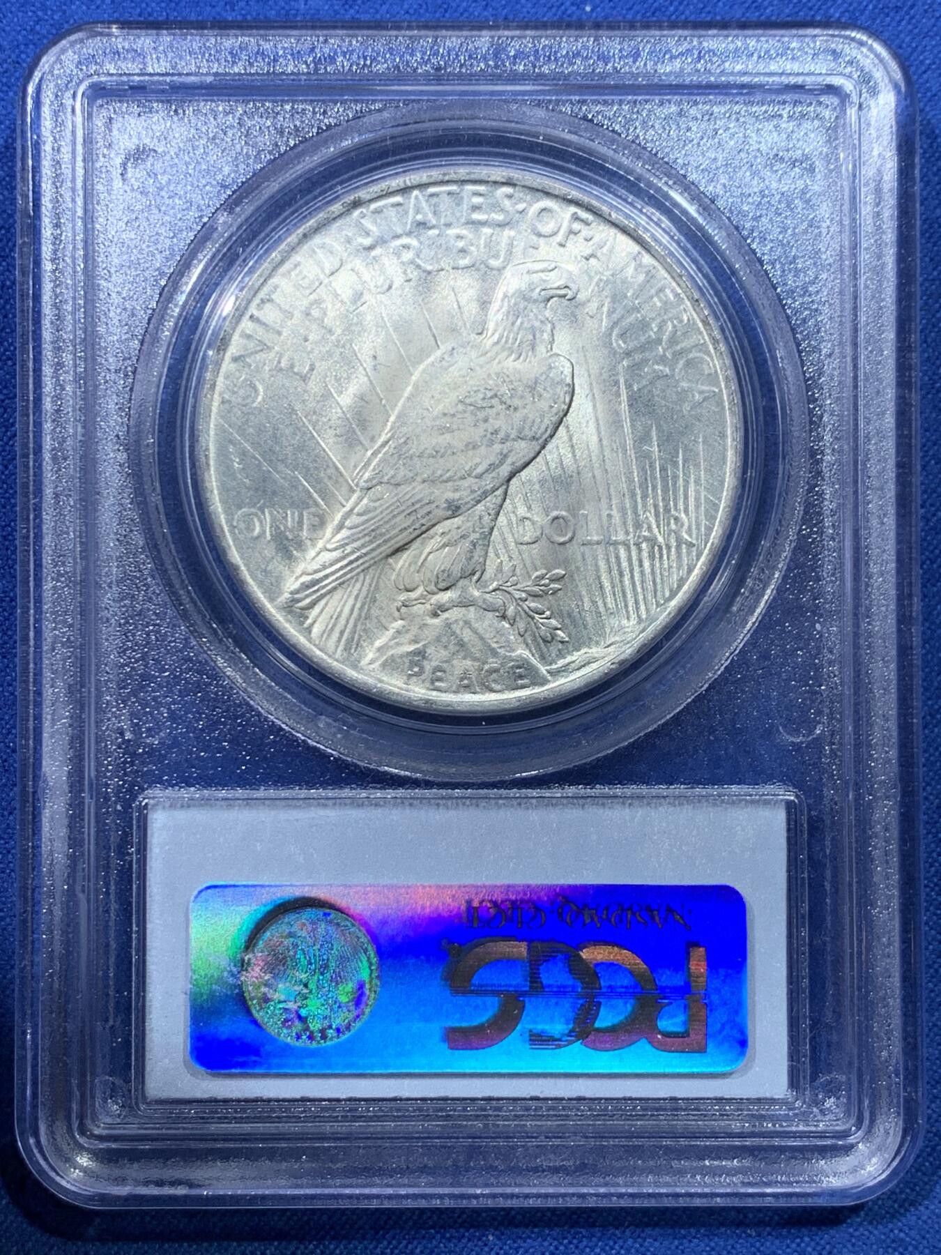 《竞宝斋》第352场 周日，周一 2场连拍 （全场包邮） PCGS MS64 美国1923年和平1美元大银币