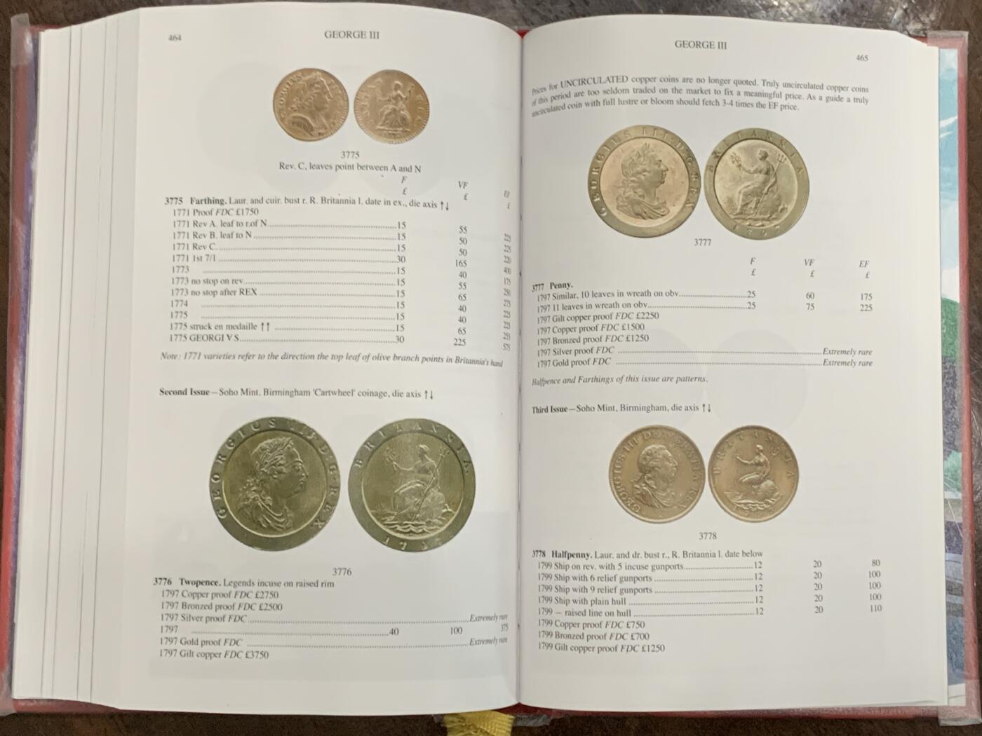 《竞宝斋》第352场 周日，周一 2场连拍 （全场包邮） 斯宾克英国钱币标准目录2024版英系收藏必备目录 PCGS与NGC编号来源之- 精装版 厚达605页 重达1公斤