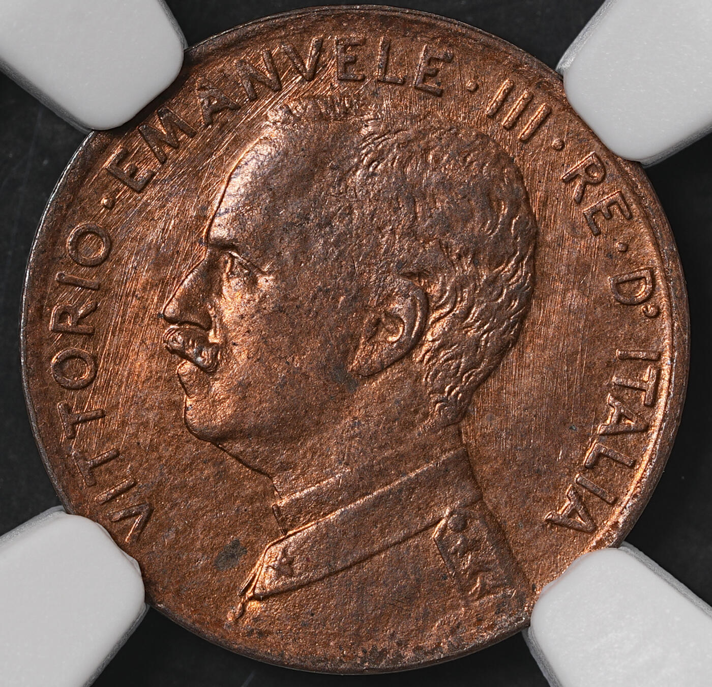 修遠堂世界钱币第五十七期 NGC MS64RB 1915年意大利1分铜币