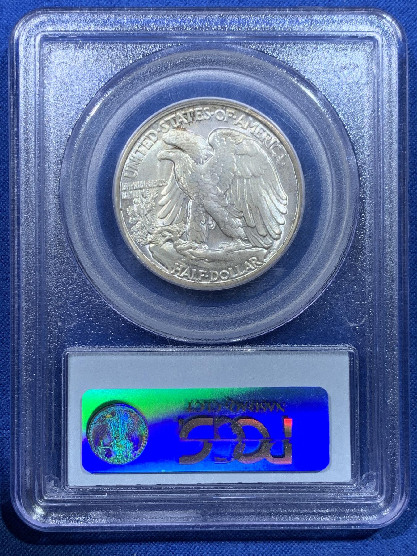 《竞宝斋》第352场 周日，周一 2场连拍 （全场包邮） PCGS MS64 美国 1942年 行走50美分银币