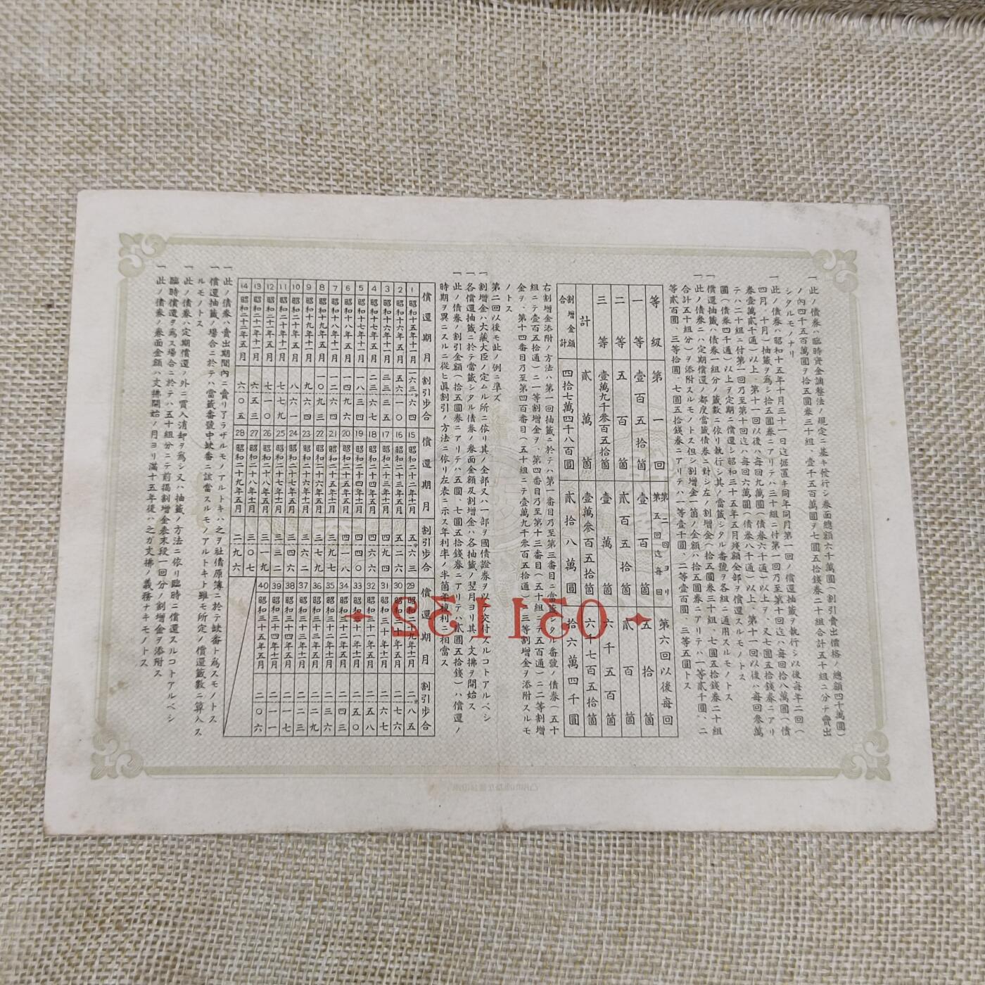 PCAI钱币10-213  日本二战公债纸币小专场 日本二战公债金七圆五十钱