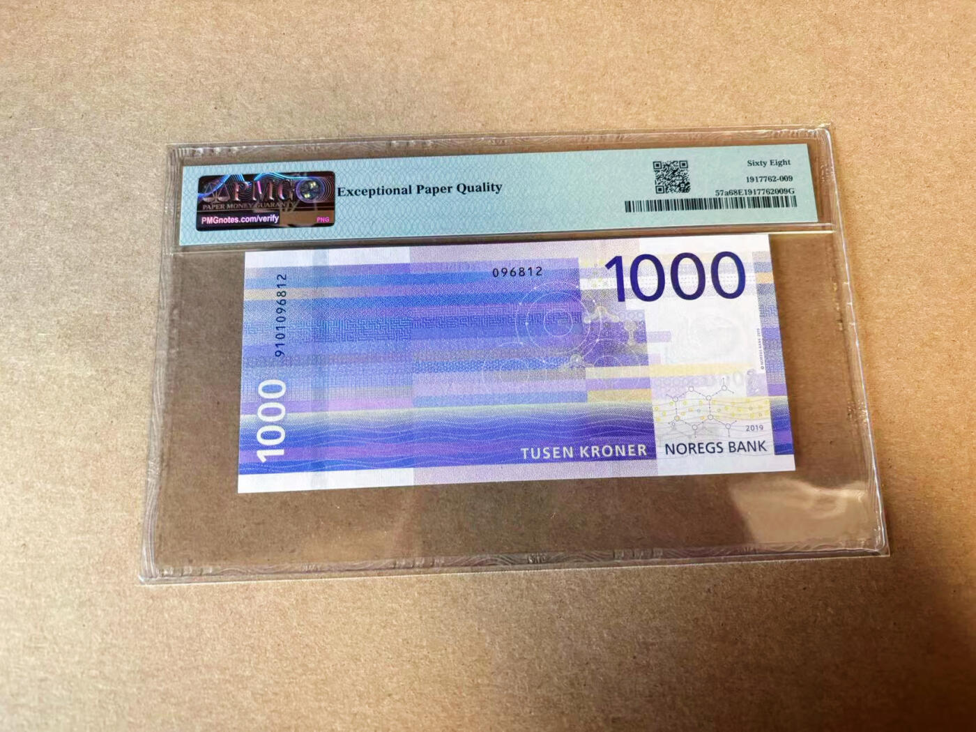 【Blue Auction】✨世界纸币精拍第618期【精】 【无47】挪威 2019年1000克朗 PMG68EPQ 超高分