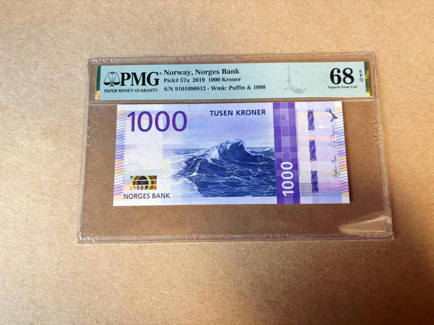 【Blue Auction】✨世界纸币精拍第618期【精】 【无47】挪威 2019年1000克朗 PMG68EPQ 超高分