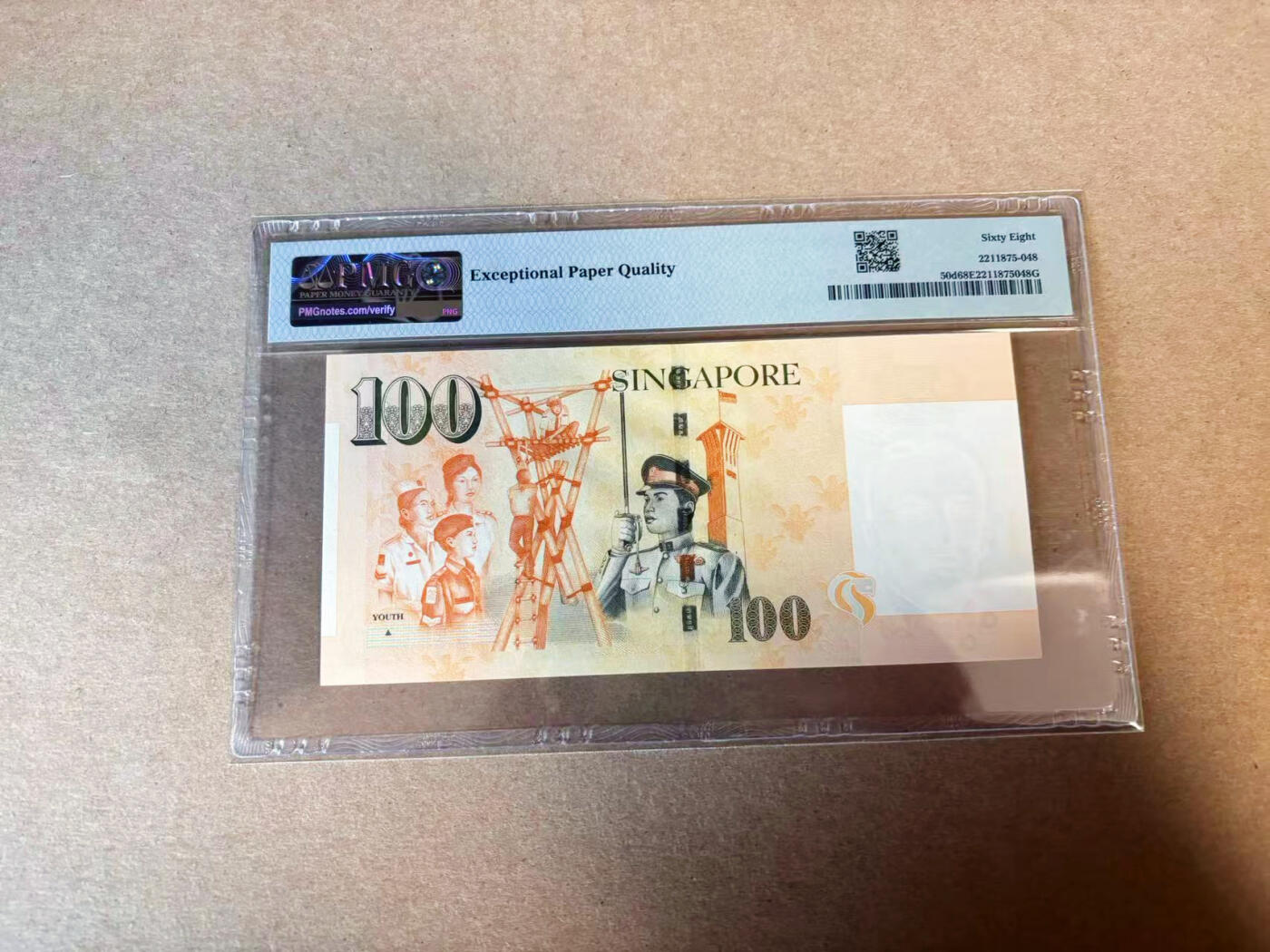 【Blue Auction】✨世界纸币精拍第618期【精】 【无47】新加坡 2013年100元 PMG68EPQ 超高分