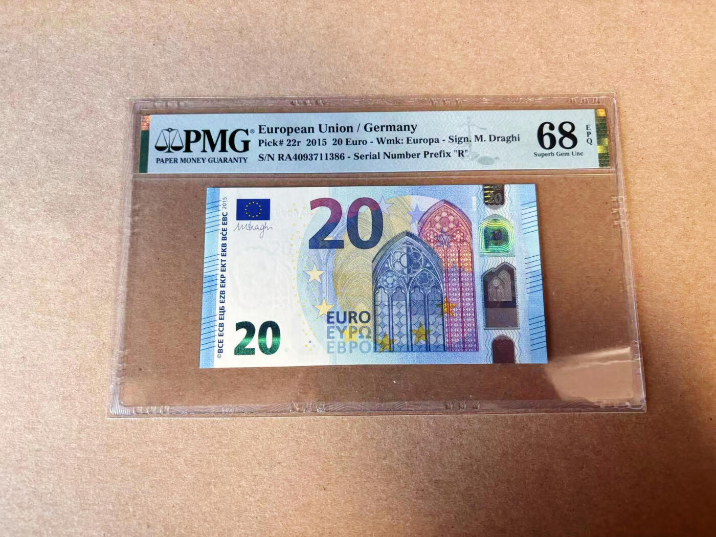 【Blue Auction】✨世界纸币精拍第618期【精】 欧盟 2015年20欧元 PMG68EPQ 超高分