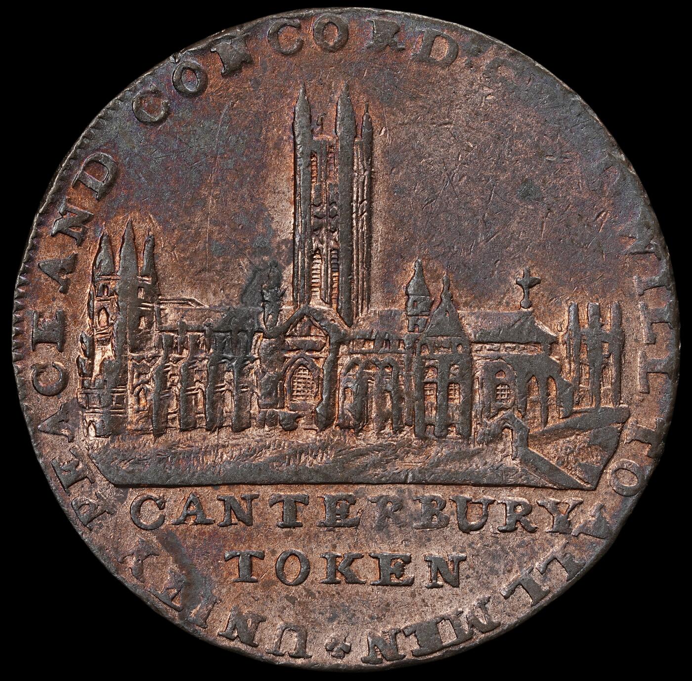 修遠堂世界钱币第五十七期 1794年英国坎特伯雷半便士代用币 9.20g
