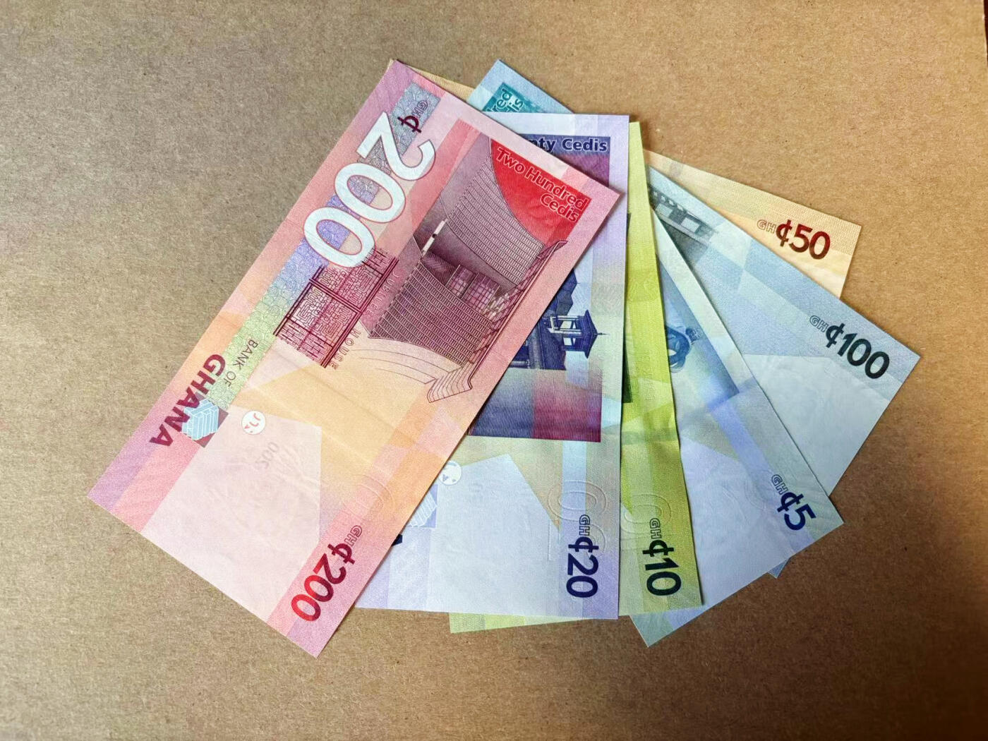 【Blue Auction】✨世界纸币精拍第618期【精】 【一组6张 含无47】加纳 5-200塞地 全新UNC