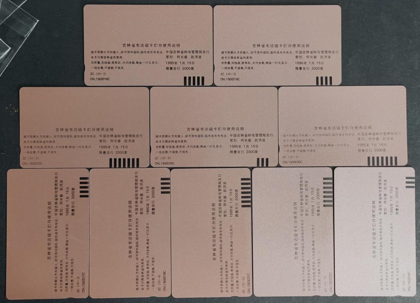 公藏第36期裸卡拍卖 吉林田村卡（第八届冬运动会）10全，品相钢印码见描述。