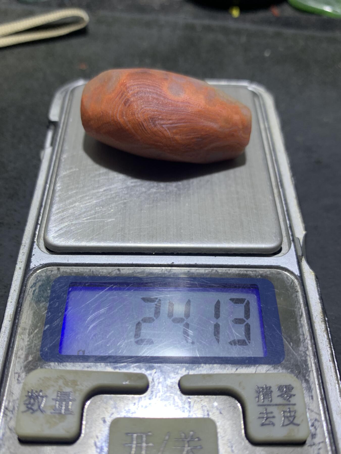 精美红肉千层纹南红玛瑙明料原石一颗