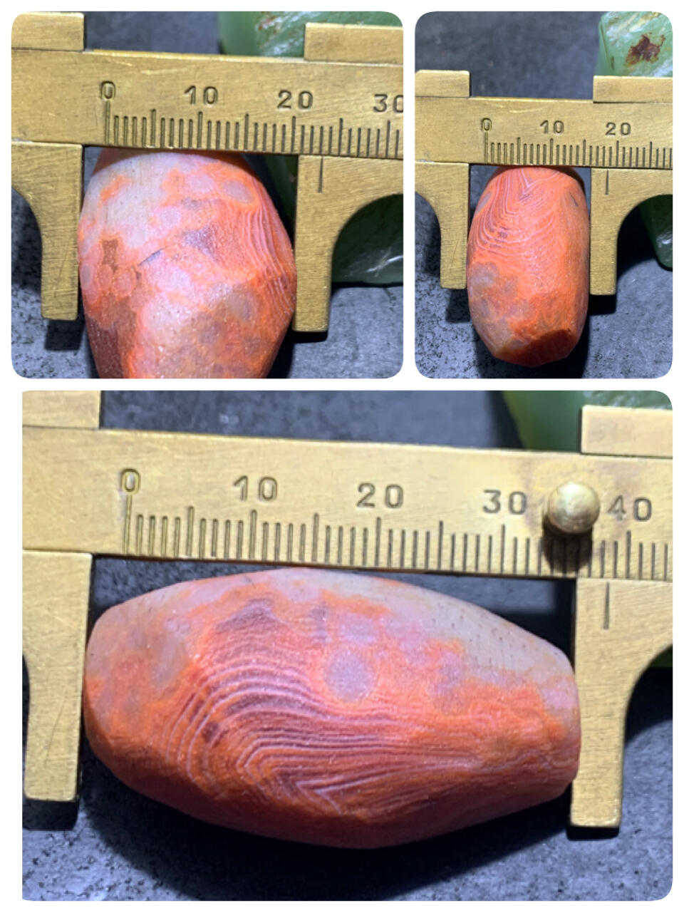精美红肉千层纹南红玛瑙明料原石一颗