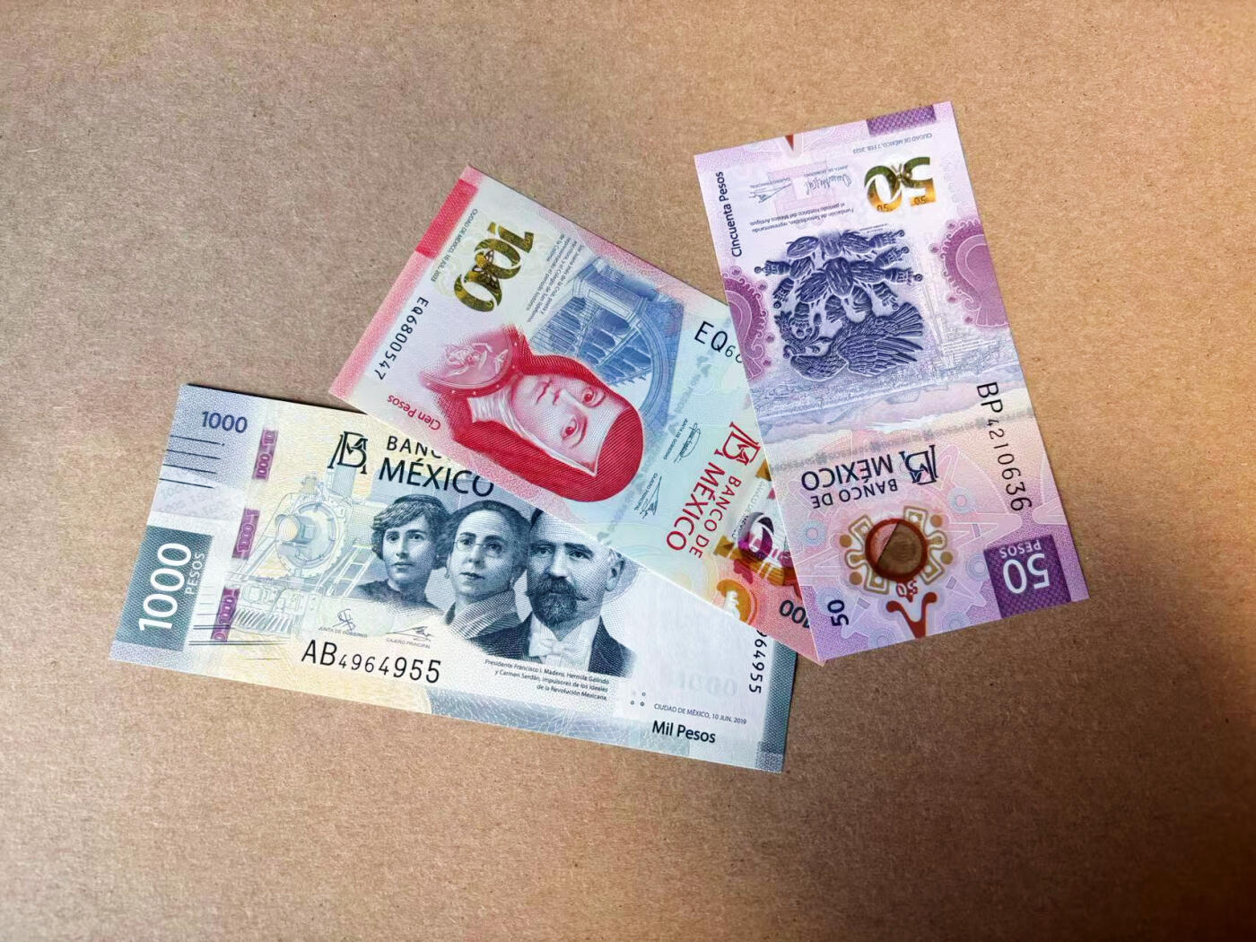 【Blue Auction】✨世界纸币精拍第618期【精】 【一组3张】墨西哥2019-23年50-100-1000比索 全新UNC