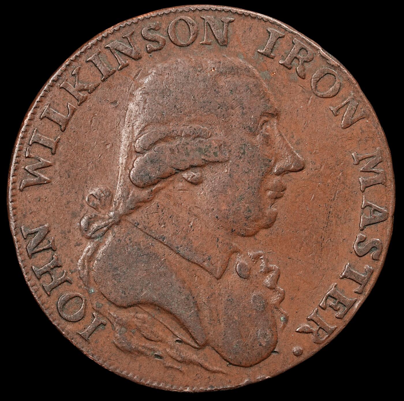 修遠堂世界钱币第五十七期 1793年英国Iohn Wilkinson钢铁厂半便士代用币 9.35g
