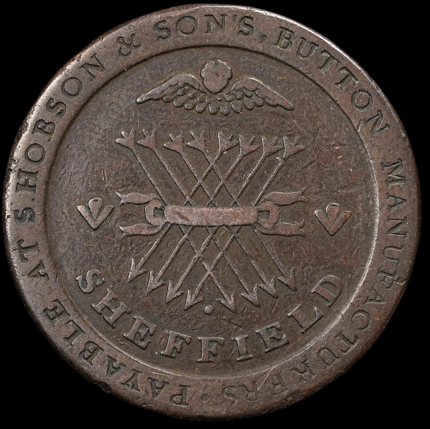 修遠堂世界钱币第五十七期 1812年英国谢菲尔德1便士代用币 23g