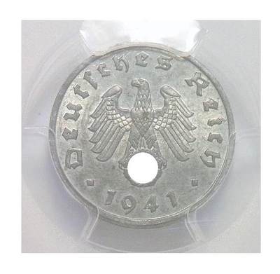 PCGS MS63 德国第三帝国1941年1芬尼 难得开卷原光 - PCGS MS63 德国第三帝国1941年1芬尼 难得开卷原光