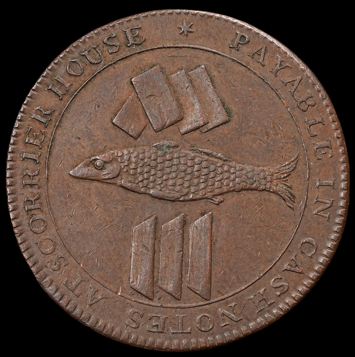 修遠堂世界钱币第五十七期 1811年英国康沃尔1便士代用币 19.72g