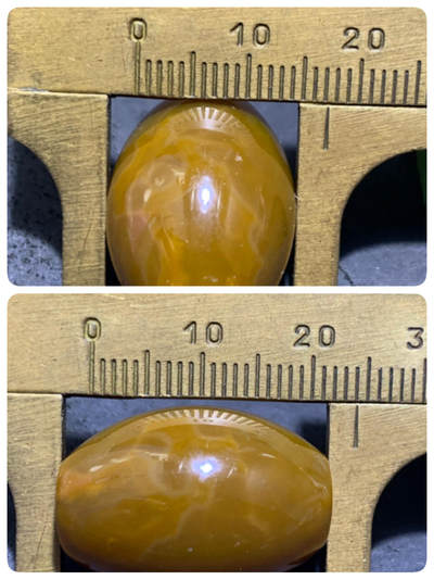 精美黄冻料战国红玛瑙桶珠一颗！ 精美黄冻料战国红玛瑙桶珠一颗！