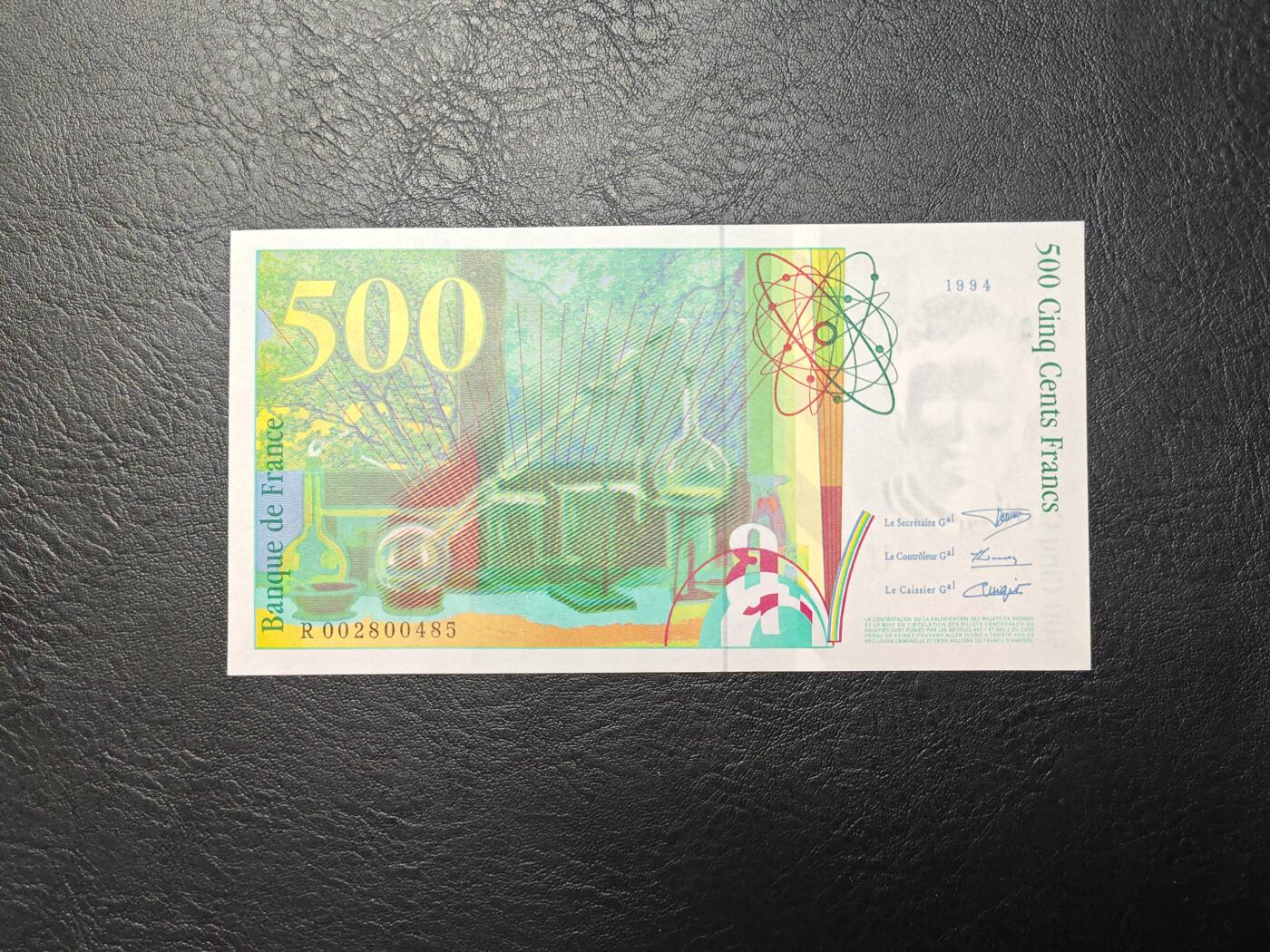 法国 1994年 500法郎 全新UNC