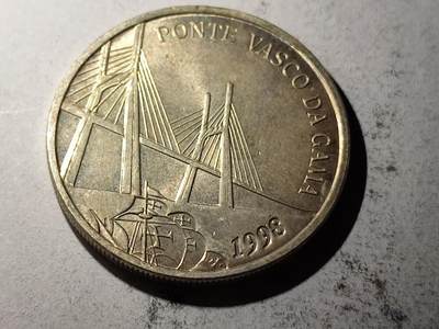小小杂货铺29期无佣金 - 葡萄牙 达伽马大桥 500埃斯库多银币 1998年 14克 直径30MM  50%银 。
