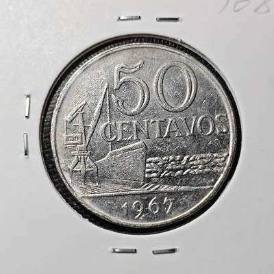 KK钱币收藏小铺 第236期 2月预留时间 周末发货 - 1967，巴西50分