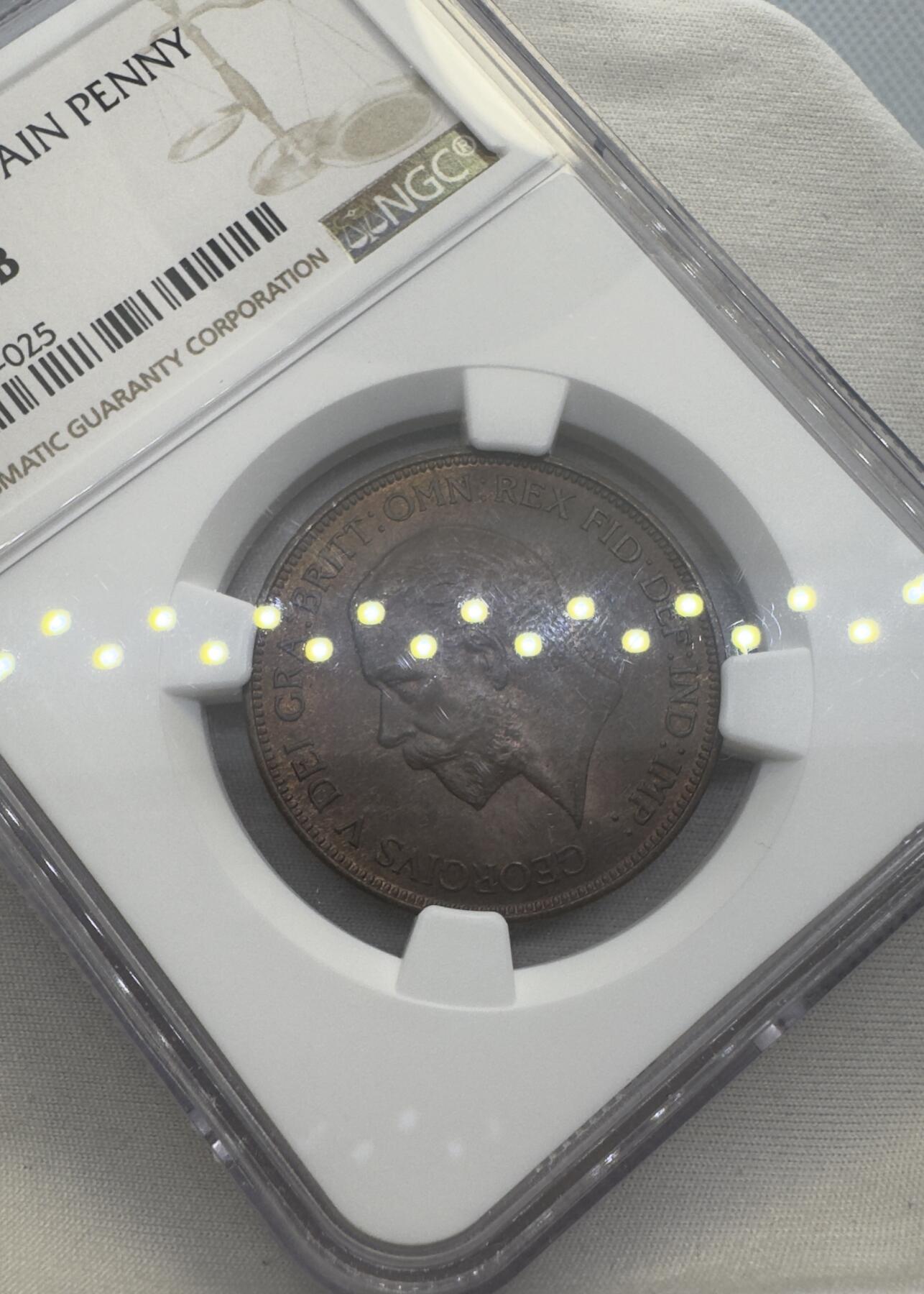 “一元初始，万象更新”新年新铺开张（第4期）新年第一拍 NGC-MS64RB 英国1936年乔治五世1便士铜币，少见品种，铜光圆润，包浆自然