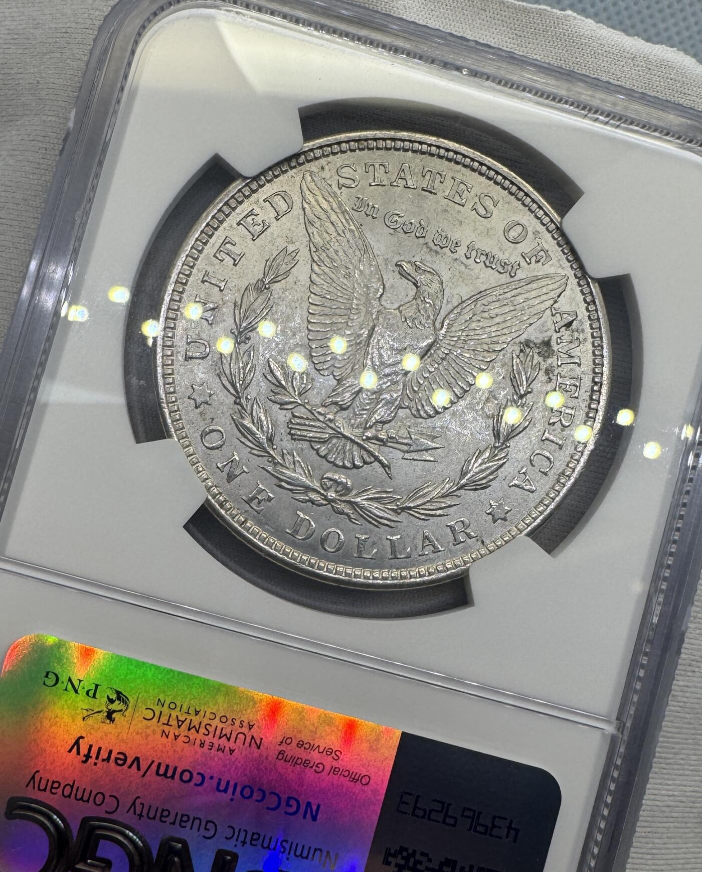 “一元初始，万象更新”新年新铺开张（第4期）新年第一拍 NGC-MS63 美国1921年摩根，有银霜感