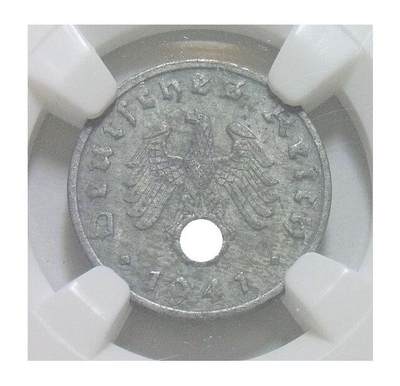 NGC AU 德国1941第三帝国年B版1芬尼 难得开卷原光 - NGC AU 德国1941第三帝国年B版1芬尼 难得开卷原光