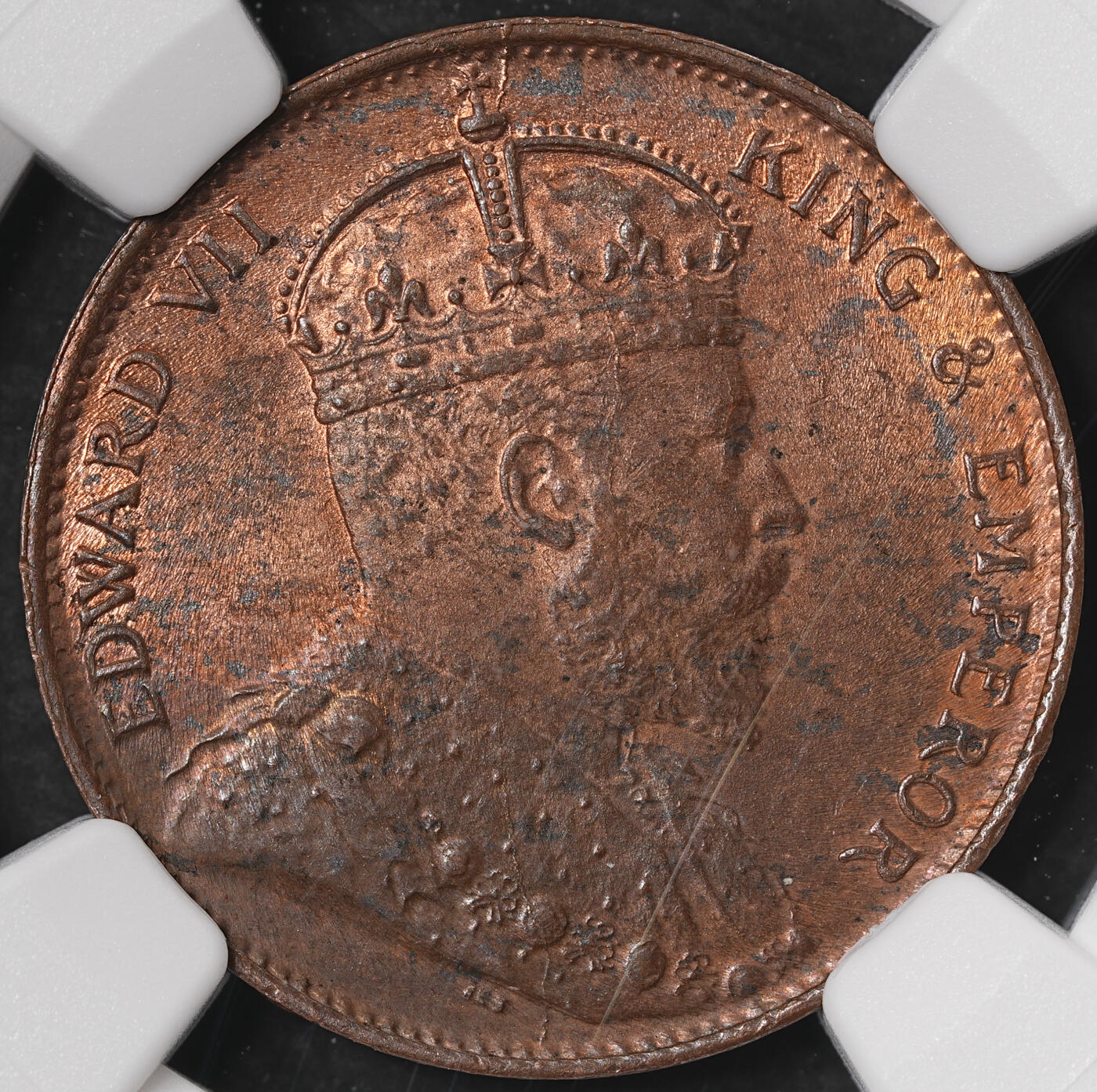 修遠堂世界钱币第五十七期 NGC MS63RB 1904年英属锡兰1分铜币