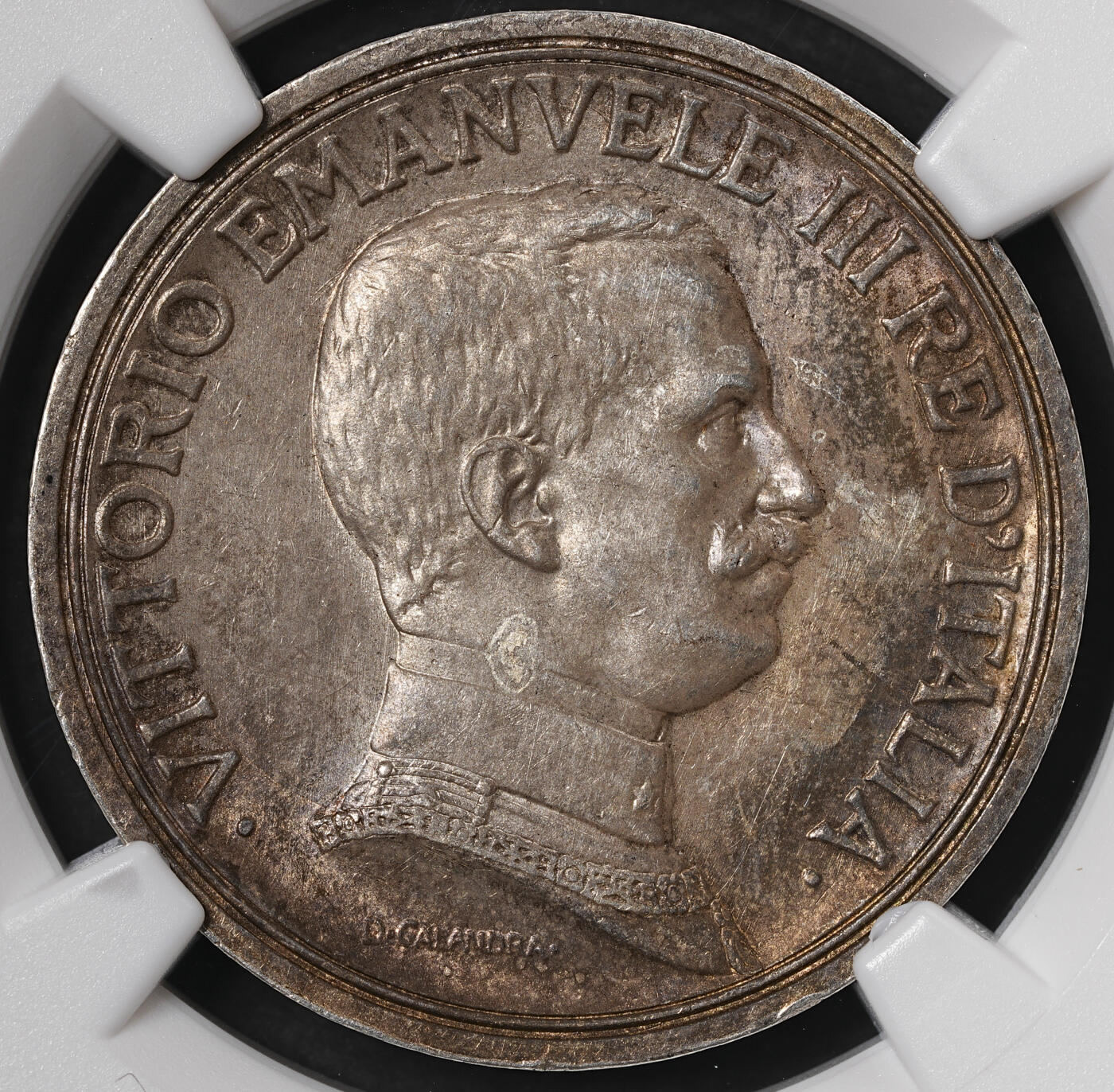 修遠堂世界钱币第五十七期 NGC MS62 1916年意大利马车2里拉银币