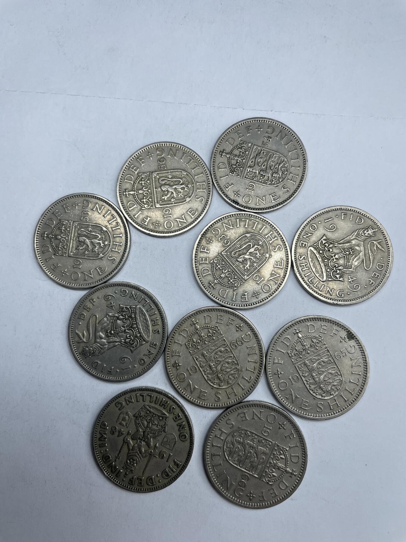 每日一拍，2025年集古藏今外币拍卖第二期-第7场—（总第207拍），可以寄存60天，满160元包邮。 英国1先令10枚