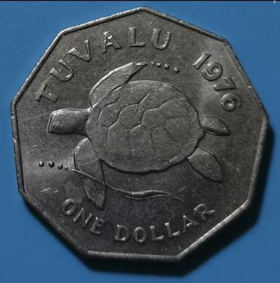图瓦卢1976年1元 UNC - 图瓦卢1976年1元 UNC