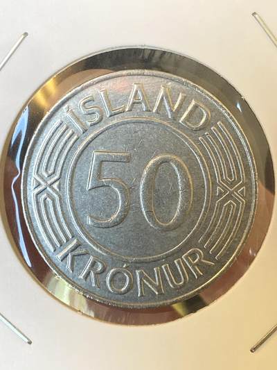 2025年第五场(总第三十一场）外国好品散币(免佣金) - 少见好品冰岛🇮🇸1968单年份50克朗大币(主权50周年纪念币)